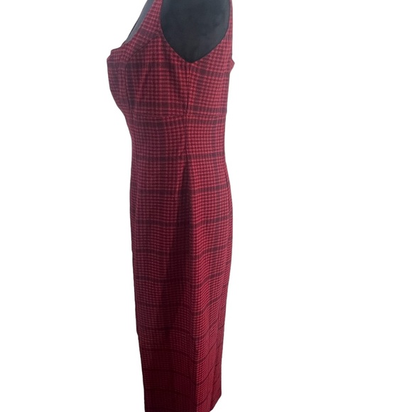 ANTHROPOLOGIE, SZ 8, RED/BLACK, SLEEVELESS, ZIP UP DRESS. NWT - Picture 7 of 11